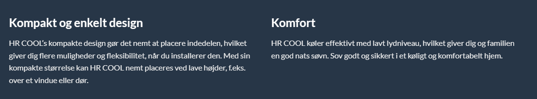 fordelene hr cool aircondition mitsubishi 